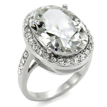 Load image into Gallery viewer, Womens Rings High polished (no plating) 316L Stainless Steel Ring with AAA Grade CZ in Clear TK010 - Jewelry Store by Erik Rayo
