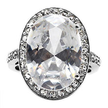 Load image into Gallery viewer, Womens Rings High polished (no plating) 316L Stainless Steel Ring with AAA Grade CZ in Clear TK010 - Jewelry Store by Erik Rayo
