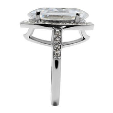 Load image into Gallery viewer, Womens Rings High polished (no plating) 316L Stainless Steel Ring with AAA Grade CZ in Clear TK010 - Jewelry Store by Erik Rayo
