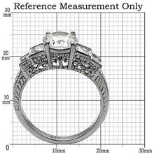 Load image into Gallery viewer, Womens Rings High polished (no plating) 316L Stainless Steel Ring with AAA Grade CZ in Clear TK057 - Jewelry Store by Erik Rayo
