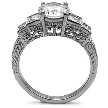 Load image into Gallery viewer, Womens Rings High polished (no plating) 316L Stainless Steel Ring with AAA Grade CZ in Clear TK057 - Jewelry Store by Erik Rayo
