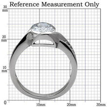 Load image into Gallery viewer, Womens Rings High polished (no plating) 316L Stainless Steel Ring with AAA Grade CZ in Clear TK064 - Jewelry Store by Erik Rayo
