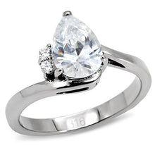 Load image into Gallery viewer, Womens Rings High polished (no plating) 316L Stainless Steel Ring with AAA Grade CZ in Clear TK102 - Jewelry Store by Erik Rayo
