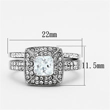 Load image into Gallery viewer, Womens Rings High polished (no plating) 316L Stainless Steel Ring with AAA Grade CZ in Clear TK1088 - Jewelry Store by Erik Rayo
