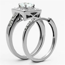 Load image into Gallery viewer, Womens Rings High polished (no plating) 316L Stainless Steel Ring with AAA Grade CZ in Clear TK1088 - Jewelry Store by Erik Rayo
