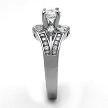 Load image into Gallery viewer, Womens Rings High polished (no plating) 316L Stainless Steel Ring with AAA Grade CZ in Clear TK1451 - Jewelry Store by Erik Rayo
