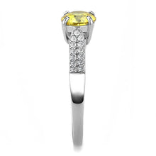Load image into Gallery viewer, Womens Rings High polished (no plating) 316L Stainless Steel Ring with AAA Grade CZ in Topaz DA021 - Jewelry Store by Erik Rayo
