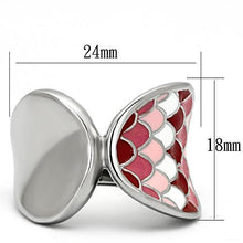Load image into Gallery viewer, Womens Rings High polished (no plating) 316L Stainless Steel Ring with Epoxy in Multi Color TK815 - Jewelry Store by Erik Rayo
