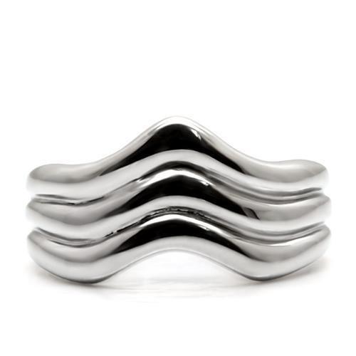Womens Rings High polished (no plating) 316L Stainless Steel Ring with No Stone TK032 - Jewelry Store by Erik Rayo