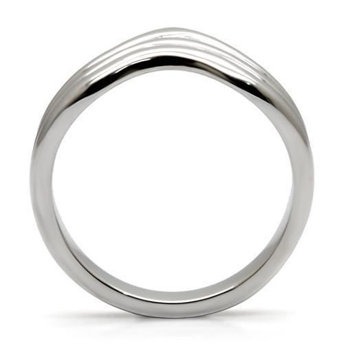 Womens Rings High polished (no plating) 316L Stainless Steel Ring with No Stone TK032 - Jewelry Store by Erik Rayo