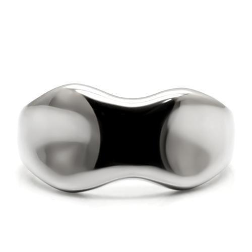 Womens Rings High polished (no plating) 316L Stainless Steel Ring with No Stone TK033 - Jewelry Store by Erik Rayo