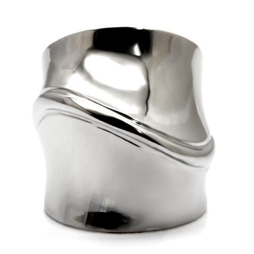 Womens Rings High polished (no plating) 316L Stainless Steel Ring with No Stone TK036 - Jewelry Store by Erik Rayo