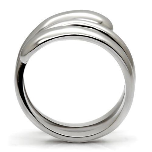 Womens Rings High polished (no plating) 316L Stainless Steel Ring with No Stone TK037 - Jewelry Store by Erik Rayo