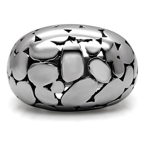 Womens Rings High polished (no plating) 316L Stainless Steel Ring with No Stone TK048 - Jewelry Store by Erik Rayo