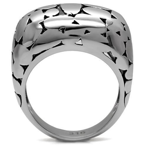 Womens Rings High polished (no plating) 316L Stainless Steel Ring with No Stone TK048 - Jewelry Store by Erik Rayo