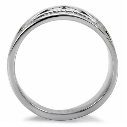 Womens Rings High polished (no plating) 316L Stainless Steel Ring with No Stone TK052 - Jewelry Store by Erik Rayo