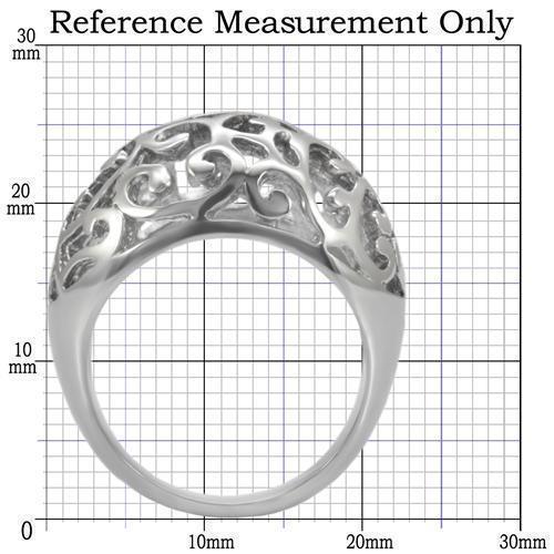 Womens Rings High polished (no plating) 316L Stainless Steel Ring with No Stone TK055 - Jewelry Store by Erik Rayo