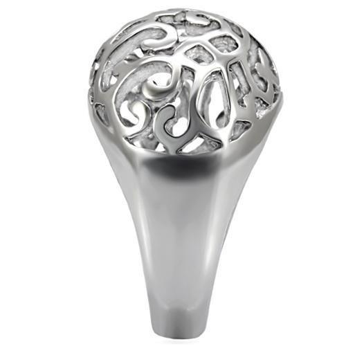 Womens Rings High polished (no plating) 316L Stainless Steel Ring with No Stone TK055 - Jewelry Store by Erik Rayo