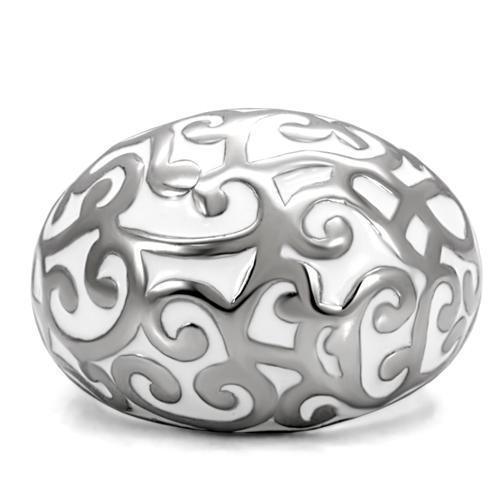 Womens Rings High polished (no plating) 316L Stainless Steel Ring with No Stone TK107 - Jewelry Store by Erik Rayo