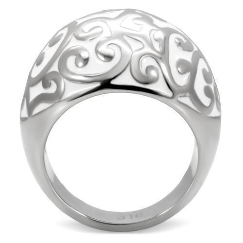 Womens Rings High polished (no plating) 316L Stainless Steel Ring with No Stone TK107 - Jewelry Store by Erik Rayo
