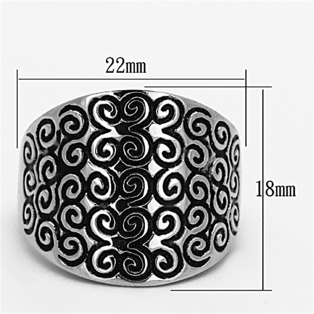 Womens Rings High polished (no plating) 316L Stainless Steel Ring with No Stone TK1329 - Jewelry Store by Erik Rayo