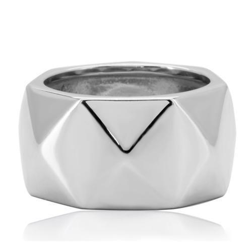 Womens Rings High polished (no plating) 316L Stainless Steel Ring with No Stone TK142 - Jewelry Store by Erik Rayo