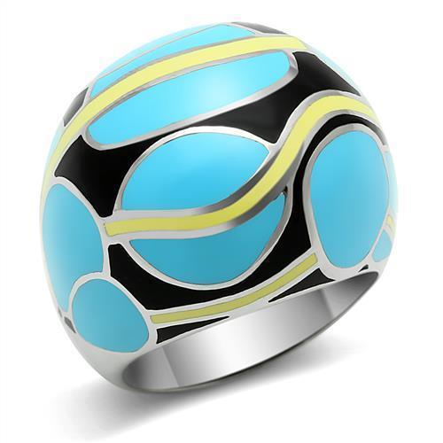 Womens Rings High polished (no plating) 316L Stainless Steel Ring with No Stone TK249 - Jewelry Store by Erik Rayo