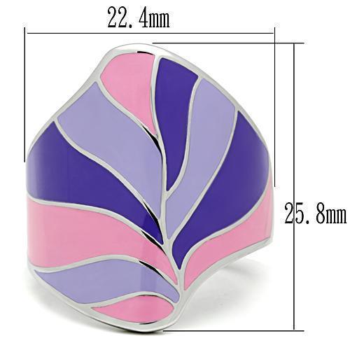 Womens Rings High polished (no plating) 316L Stainless Steel Ring with No Stone TK256 - Jewelry Store by Erik Rayo