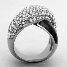 Load image into Gallery viewer, Womens Rings High polished (no plating) 316L Stainless Steel Ring with Top Grade Crystal in Clear TK1427 - Jewelry Store by Erik Rayo
