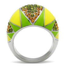 Load image into Gallery viewer, Womens Rings High polished (no plating) 316L Stainless Steel Ring with Top Grade Crystal in Multi Color TK266 - Jewelry Store by Erik Rayo

