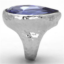 Load image into Gallery viewer, Womens Rings High polished (no plating) 316L Stainless Steel Ring with Top Grade Crystal in Tanzanite TK1426 - Jewelry Store by Erik Rayo

