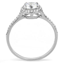 Load image into Gallery viewer, Womens Rings High polished (no plating) Stainless Steel Ring with AAA Grade CZ in Clear DA022 - Jewelry Store by Erik Rayo
