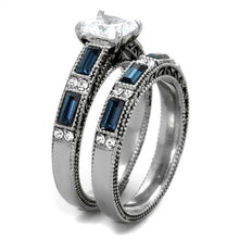 Load image into Gallery viewer, Womens Rings High polished (no plating) Stainless Steel Ring with AAA Grade CZ in Clear TK1829 - Jewelry Store by Erik Rayo
