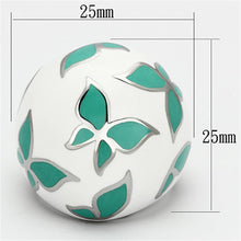 Load image into Gallery viewer, Womens Rings High polished (no plating) Stainless Steel Ring with Epoxy in Emerald TK1137 - Jewelry Store by Erik Rayo
