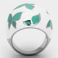 Load image into Gallery viewer, Womens Rings High polished (no plating) Stainless Steel Ring with Epoxy in Emerald TK1137 - Jewelry Store by Erik Rayo
