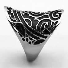 Load image into Gallery viewer, Womens Rings High polished (no plating) Stainless Steel Ring with Epoxy in Jet TK1448 - Jewelry Store by Erik Rayo
