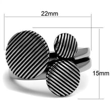 Load image into Gallery viewer, Womens Rings High polished (no plating) Stainless Steel Ring with Epoxy in Jet TK2973 - Jewelry Store by Erik Rayo
