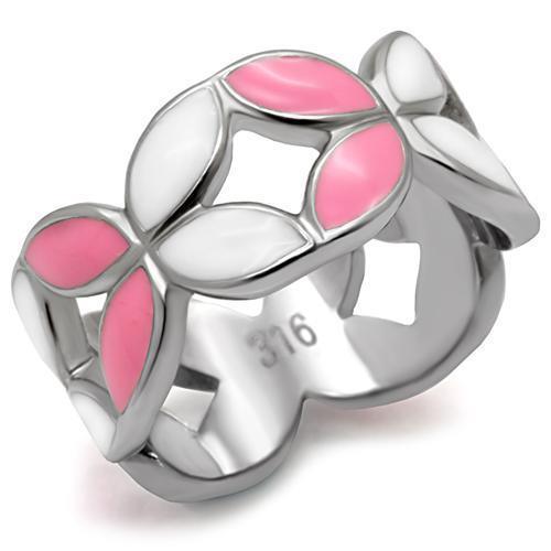Rings for Womens High polished (no plating) Stainless Steel Ring with No Stone TK051 - Jewelry Store by Erik Rayo