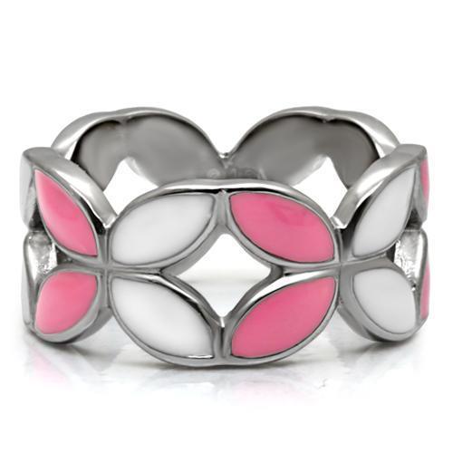 Rings for Womens High polished (no plating) Stainless Steel Ring with No Stone TK051 - Jewelry Store by Erik Rayo