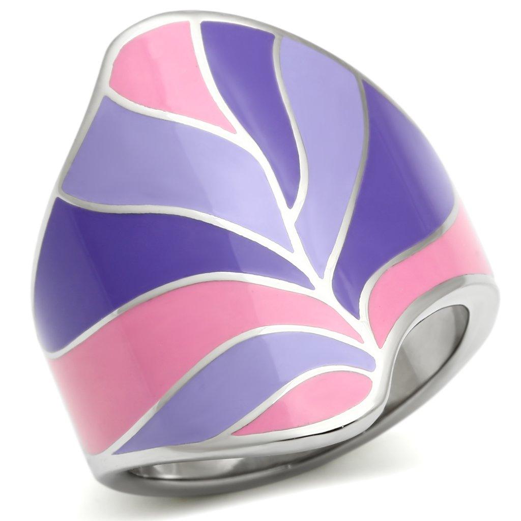 Womens Rings High polished (no plating) Stainless Steel Ring with No Stone TK256 - Jewelry Store by Erik Rayo