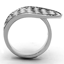 Load image into Gallery viewer, Womens Rings High polished (no plating) Stainless Steel Ring with Top Grade Crystal in Clear TK1328 - Jewelry Store by Erik Rayo
