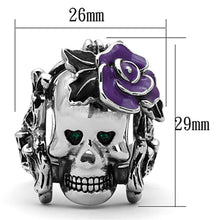 Load image into Gallery viewer, Womens Rings High polished (no plating) Stainless Steel Ring with Top Grade Crystal in Emerald TK1122 - Jewelry Store by Erik Rayo
