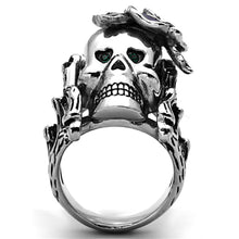 Load image into Gallery viewer, Womens Rings High polished (no plating) Stainless Steel Ring with Top Grade Crystal in Emerald TK1122 - Jewelry Store by Erik Rayo
