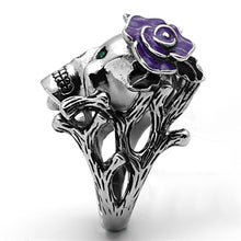 Load image into Gallery viewer, Womens Rings High polished (no plating) Stainless Steel Ring with Top Grade Crystal in Emerald TK1122 - Jewelry Store by Erik Rayo
