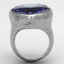 Load image into Gallery viewer, Womens Rings High polished (no plating) Stainless Steel Ring with Top Grade Crystal in Tanzanite TK1426 - Jewelry Store by Erik Rayo
