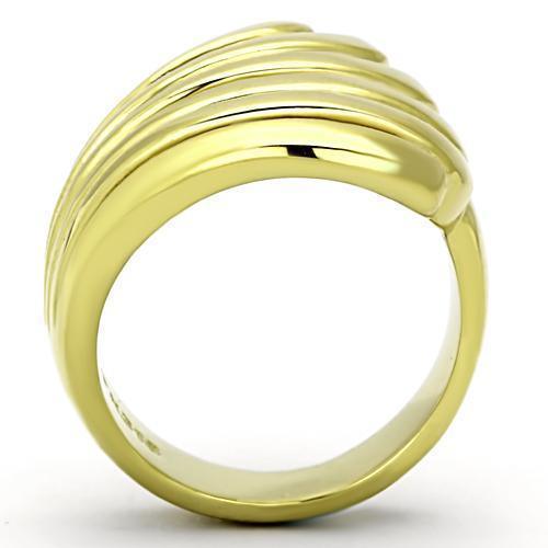 Womens Rings IP Gold (Ion Plating) 316L Stainless Steel Ring with No Stone TK1028 - Jewelry Store by Erik Rayo