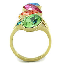 Load image into Gallery viewer, Womens Rings IP Gold(Ion Plating) Stainless Steel Ring with Top Grade Crystal in Multi Color TK1729 - Jewelry Store by Erik Rayo

