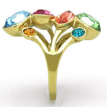 Load image into Gallery viewer, Womens Rings IP Gold(Ion Plating) Stainless Steel Ring with Top Grade Crystal in Multi Color TK1729 - Jewelry Store by Erik Rayo
