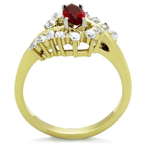 Rings for Womens Red Ruby Garnet Color Marquise Stainless Steel Ring in Siam - Jewelry Store by Erik Rayo