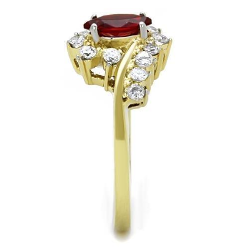 Rings for Womens Red Ruby Garnet Color Marquise Stainless Steel Ring in Siam - Jewelry Store by Erik Rayo